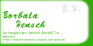 borbala hensch business card